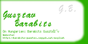 gusztav barabits business card